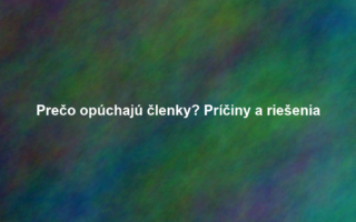 Prečo opúchajú členky? Príčiny a riešenia